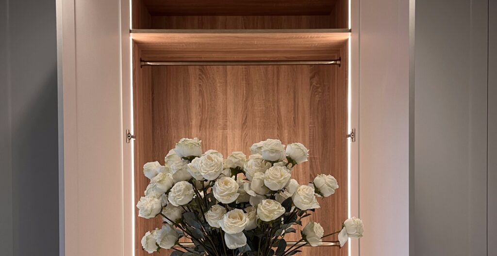 wardrobe with led created by lf bespoke interiors