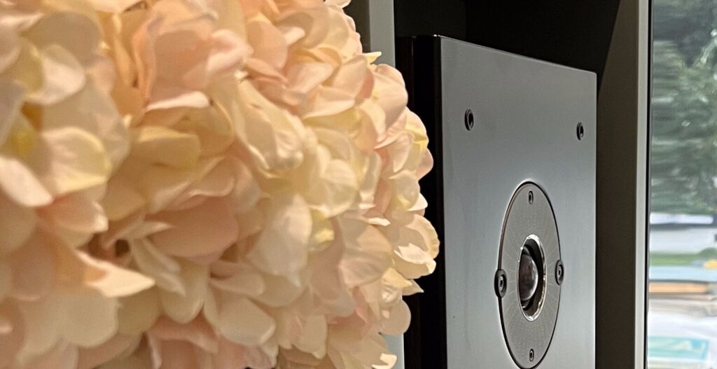 Speaker recessed into the media wall cabinetry lf bespoke interiors ltd